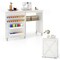 Space-Saving Folding Sewing Table Rolling Craft Station with Storage Pegs and Compartments